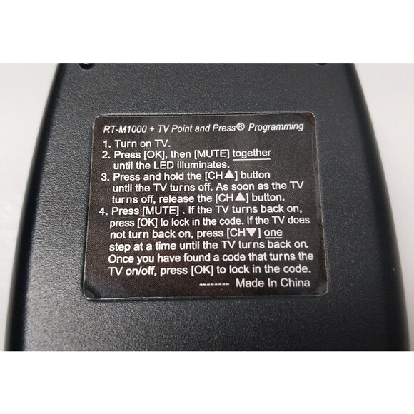 RT-M1000+ T/V-11 Universal Remote RCN Point and Press Programming Tested Works - Picture 8 of 13